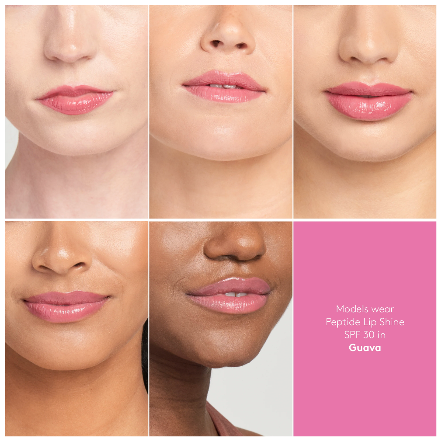 Peptide Lip Shine SPF 30 - Guava - Beauty Mark Company