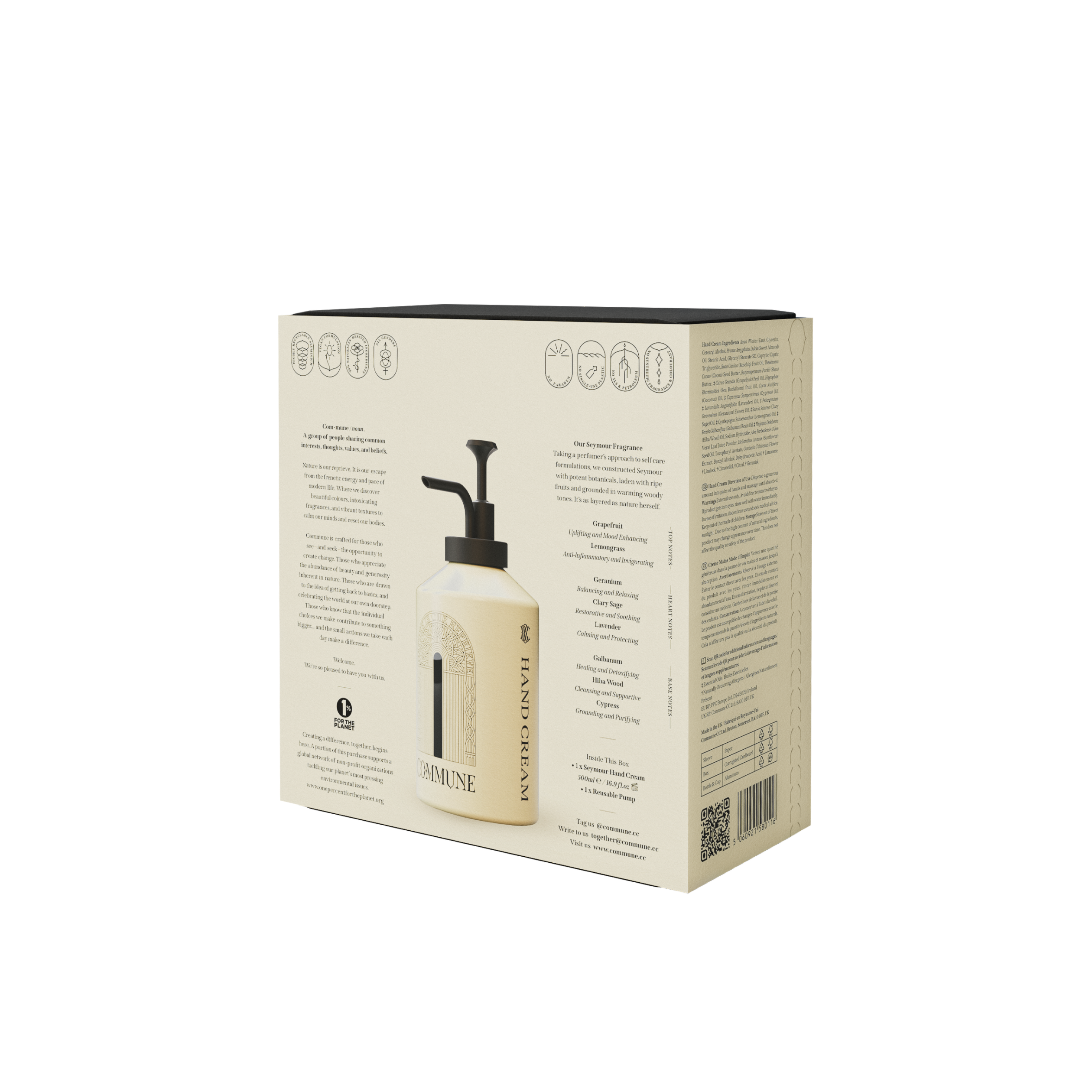 Seymour Hand Cream + Reusable Pump - Beauty Mark Company