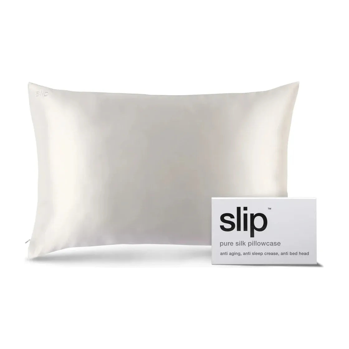 White Queen Zippered Pure Silk Pillowcase