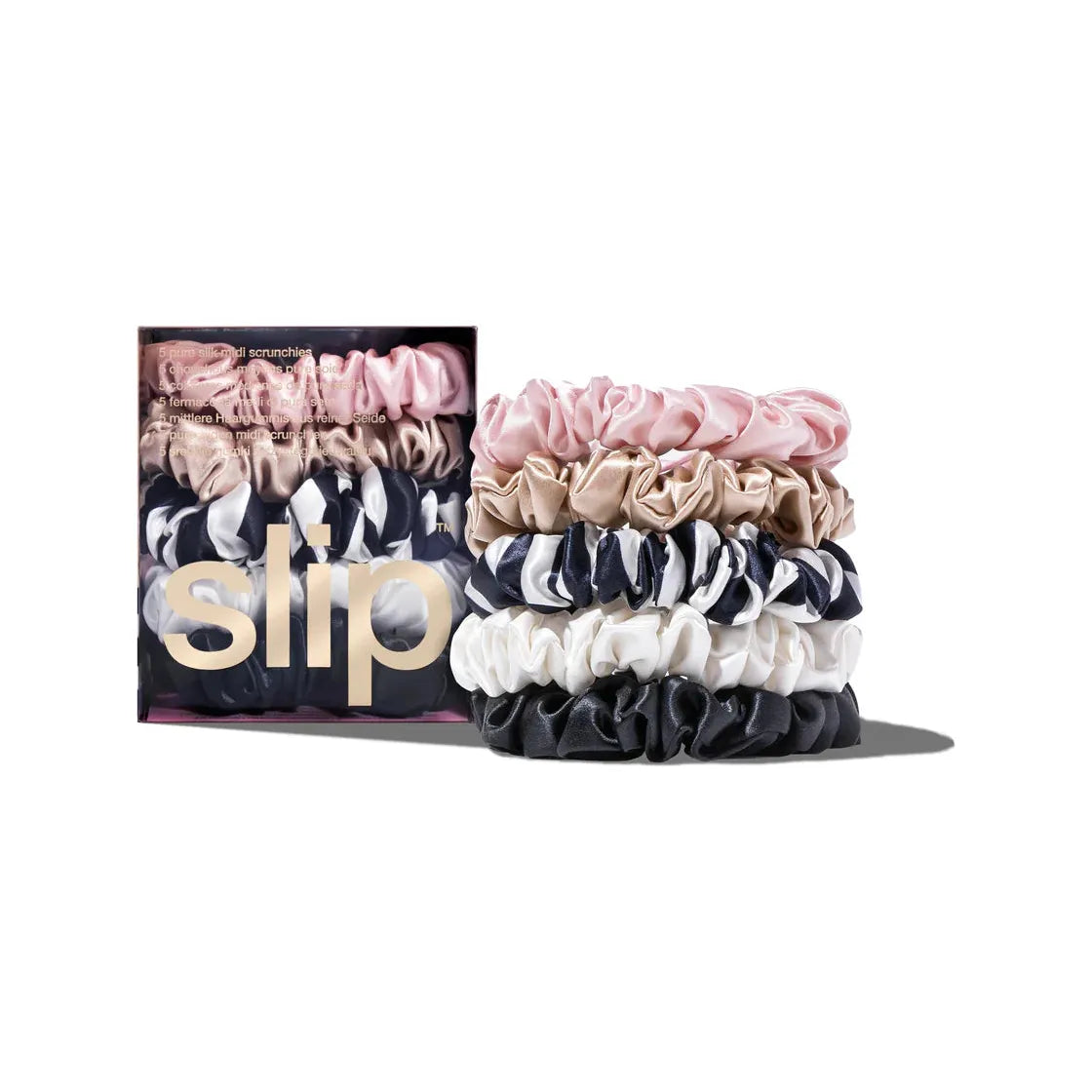 Slip Pure Silk 5-Pack Midi Scrunchies - Multi (5 piece)
