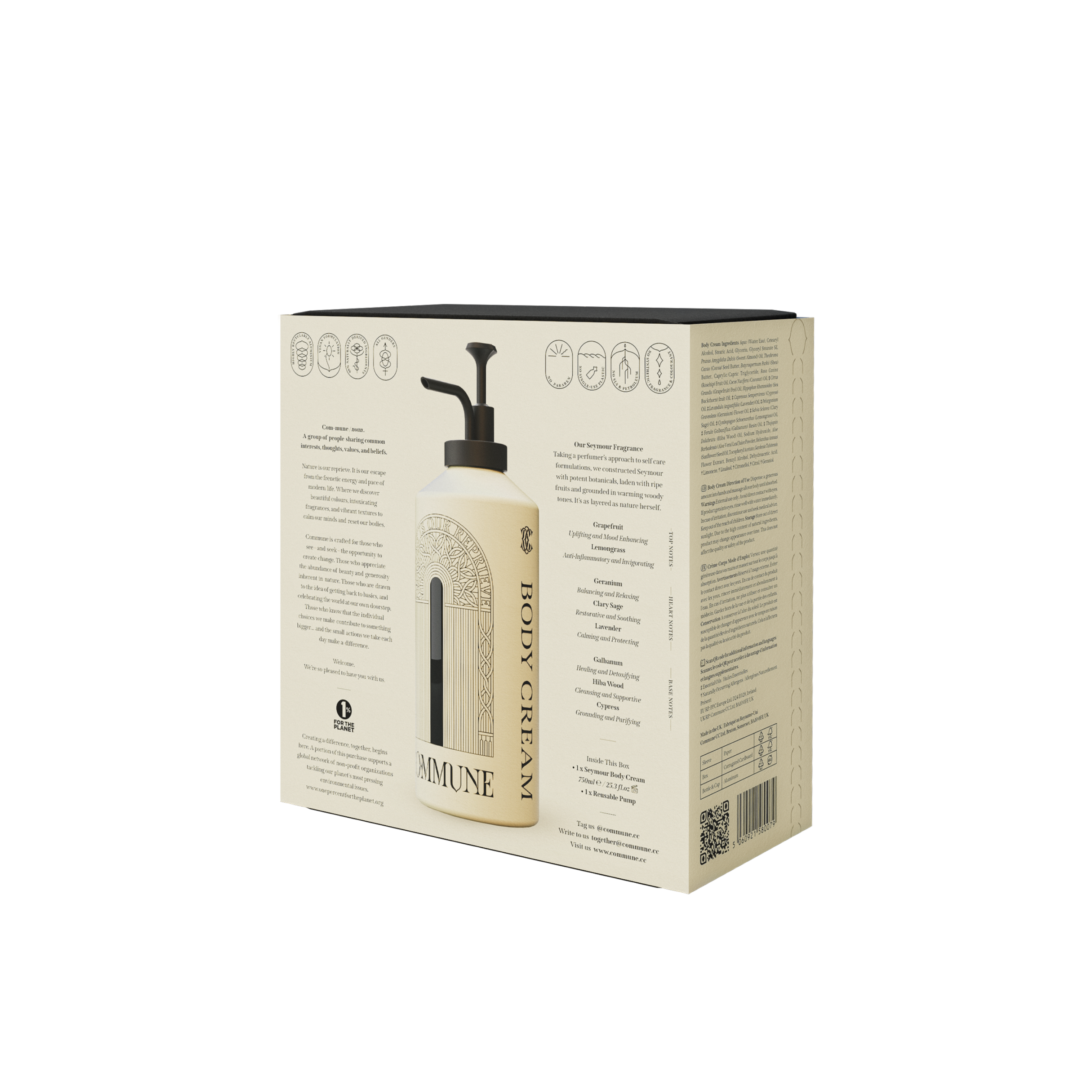 Seymour Body Cream + Reusable Pump - Beauty Mark Company